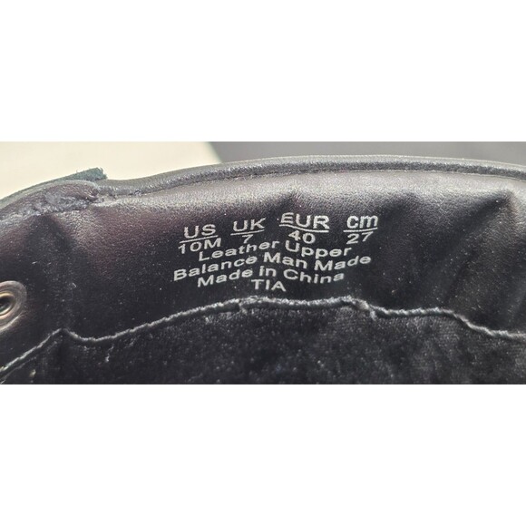 Naturalizer Tia Leather Ankle Boots Combat Moto Biker Lace-Up Black Womens 10M - Picture 3 of 13